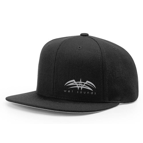 Wet Sounds Black Flexfit 210 Fitted Flatbill Cap w/Grey Logo