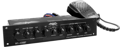 WS-420 BT | Wet Sounds™ Marine Multi Zone 4-Band Parametric Equalizer w/ Integrated Bluetooth®