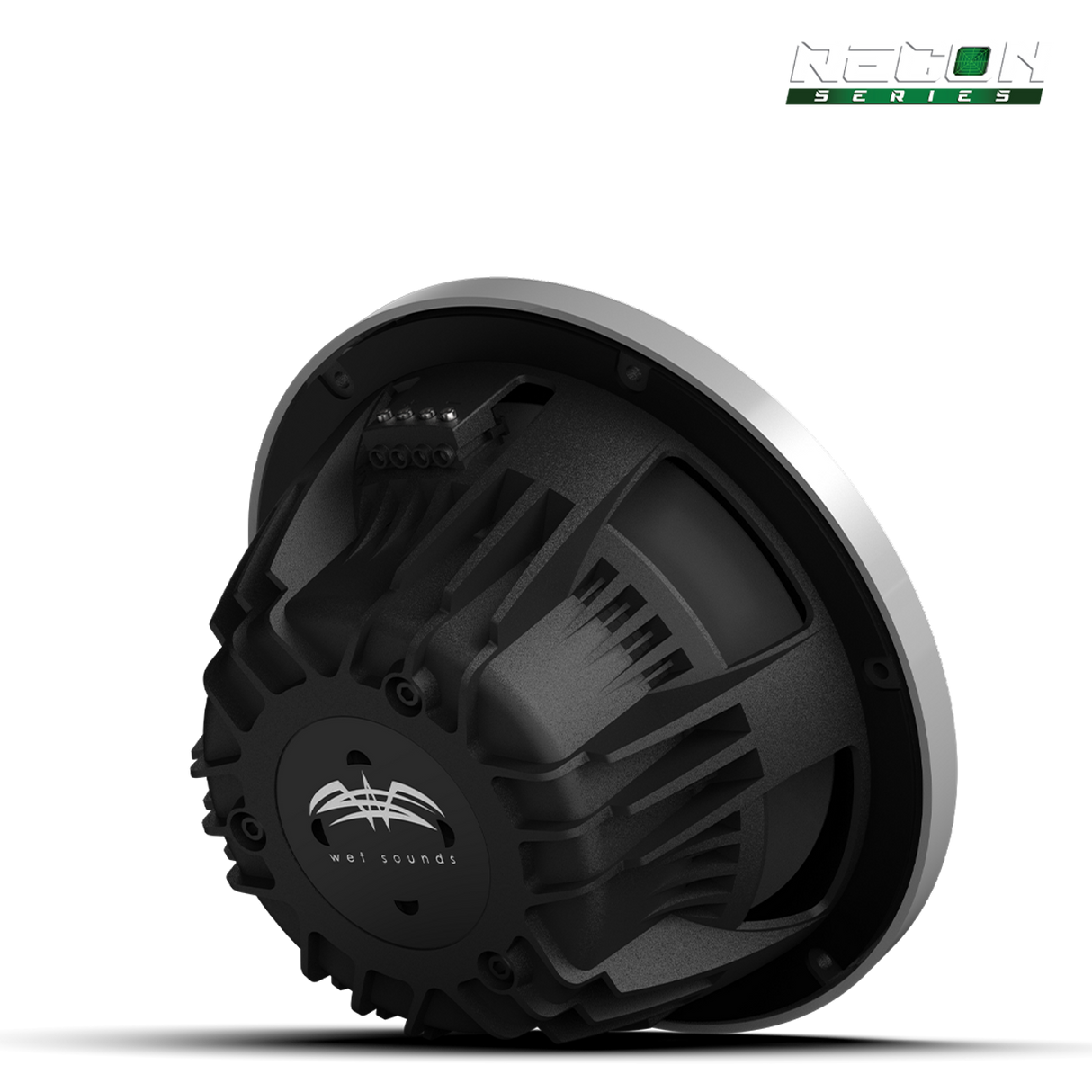 RECON 10 FA-S | Wet Sounds RECON™ Series 10-inch Free-Air Marine Subwoofer - 4Ω Black with XS Silver Grille