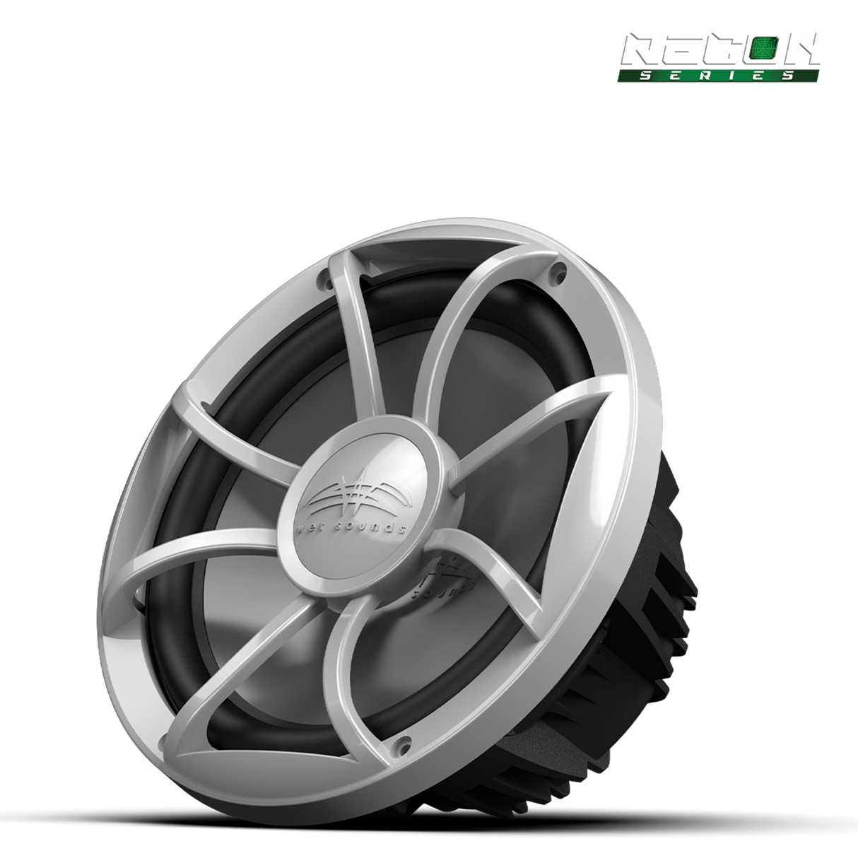 RECON 10 FA-S | Wet Sounds RECON™ Series 10-inch Free-Air Marine Subwoofer - 4Ω Black with XS Silver Grille