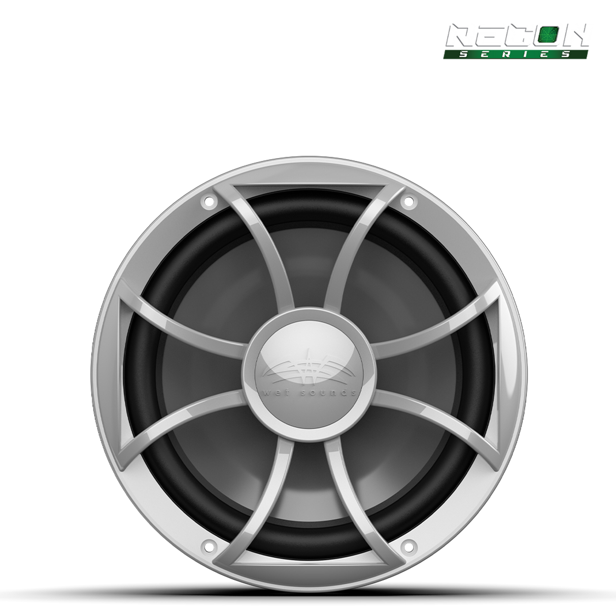 RECON 10 FA-S | Wet Sounds RECON™ Series 10-inch Free-Air Marine Subwoofer - 4Ω Black with XS Silver Grille