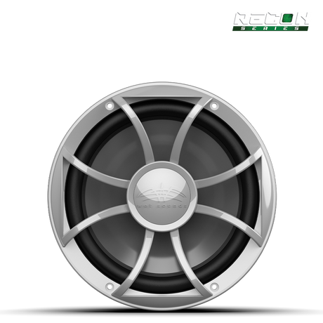 RECON 10 FA-S | Wet Sounds RECON™ Series 10-inch Free-Air Marine Subwoofer - 4Ω Black with XS Silver Grille