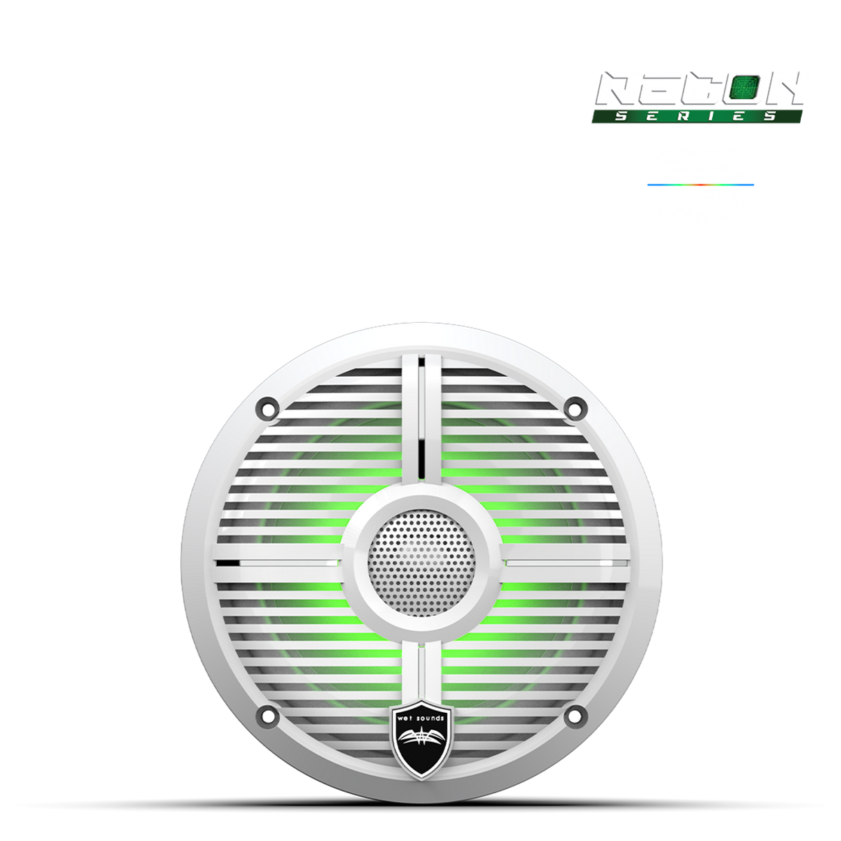 RECON 6 XW-W RGB | RECON™ Series 6.5-inch High-Output Component Style Coaxial Speakers w/ XW-White RGB Grilles