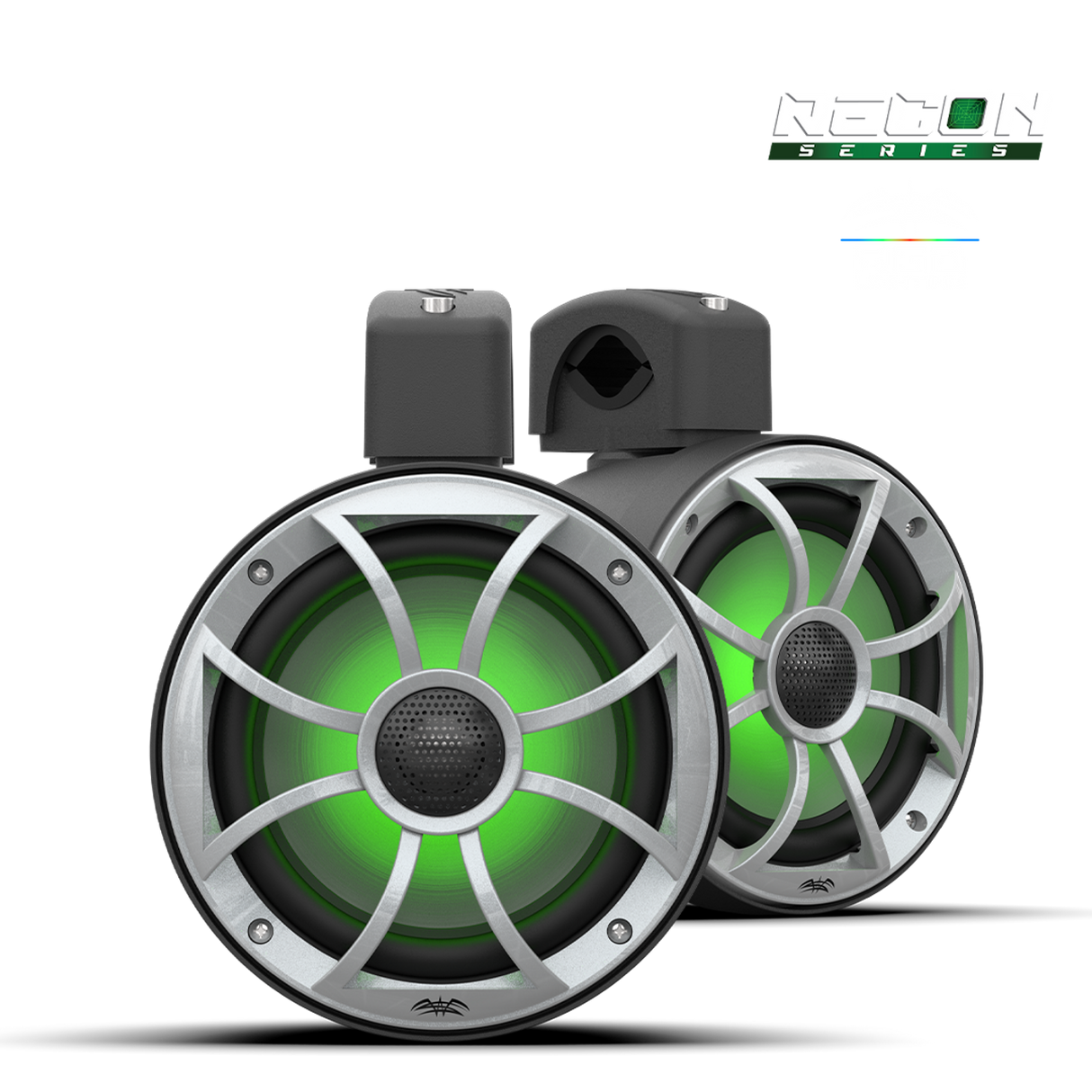 RECON 6 POD-B | Wet Sounds™ 6.5-Inch Coaxial Tower Speakers w/ XS-Silver RGB Grilles