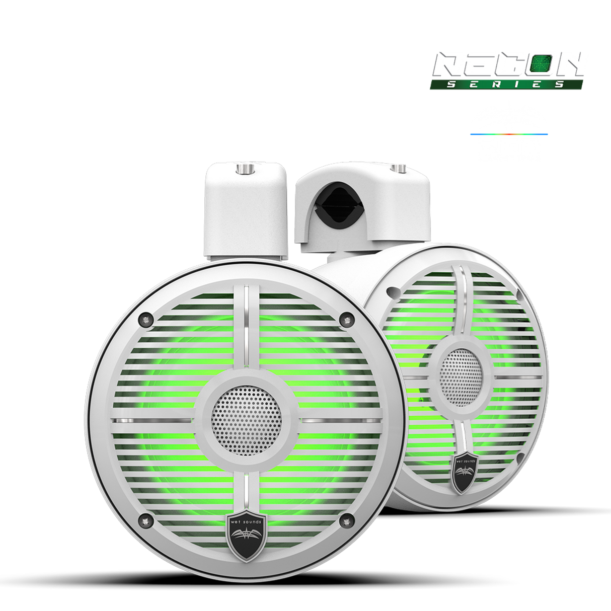 RECON 6 POD-W | Wet Sounds™ 6.5-Inch Coaxial Tower Speakers w/ XW-White RGB Grilles