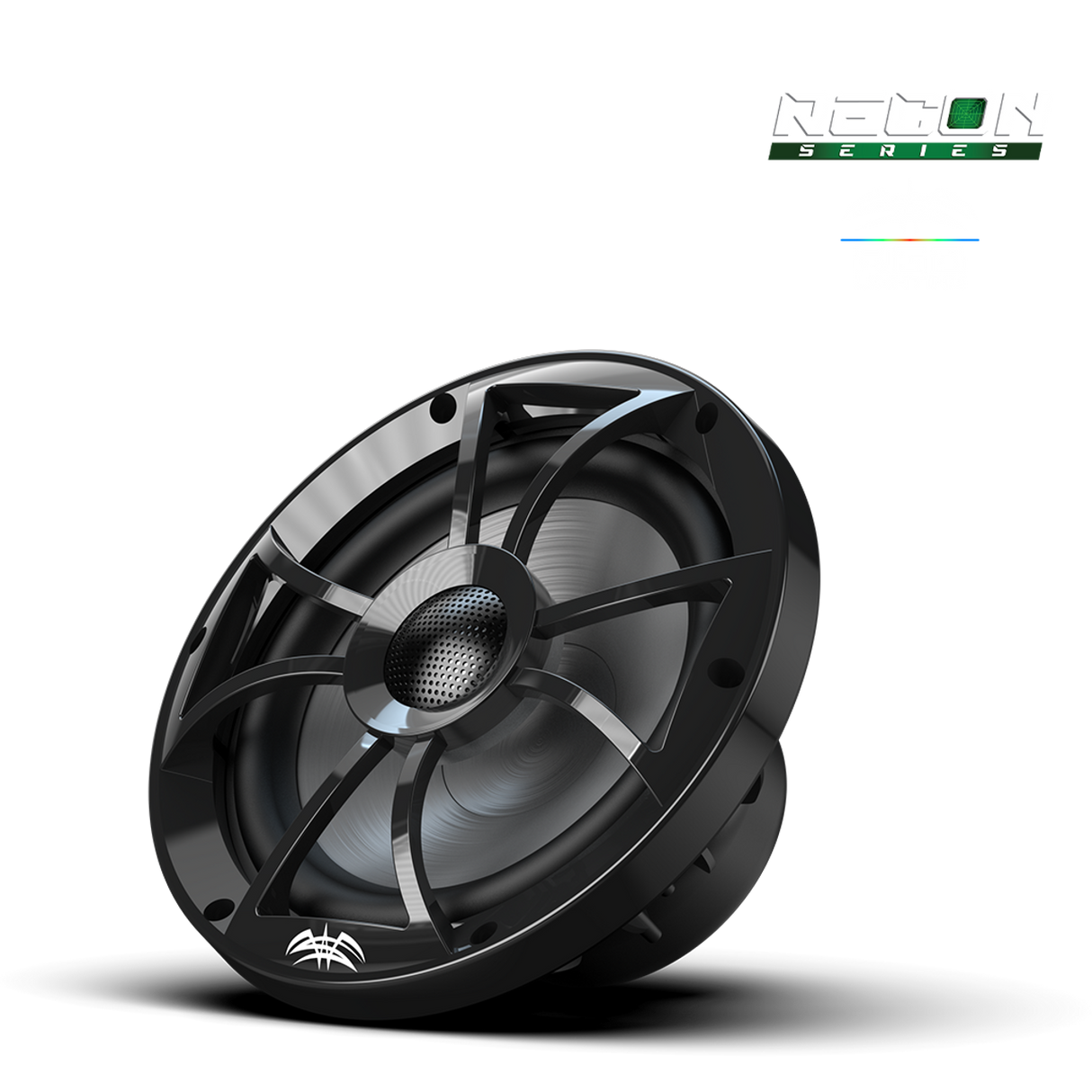 RECON 8-BG RGB | RECON™ Series 8-inch High-Output Component Style Coaxial Speakers w/ XS-Black RGB Grilles