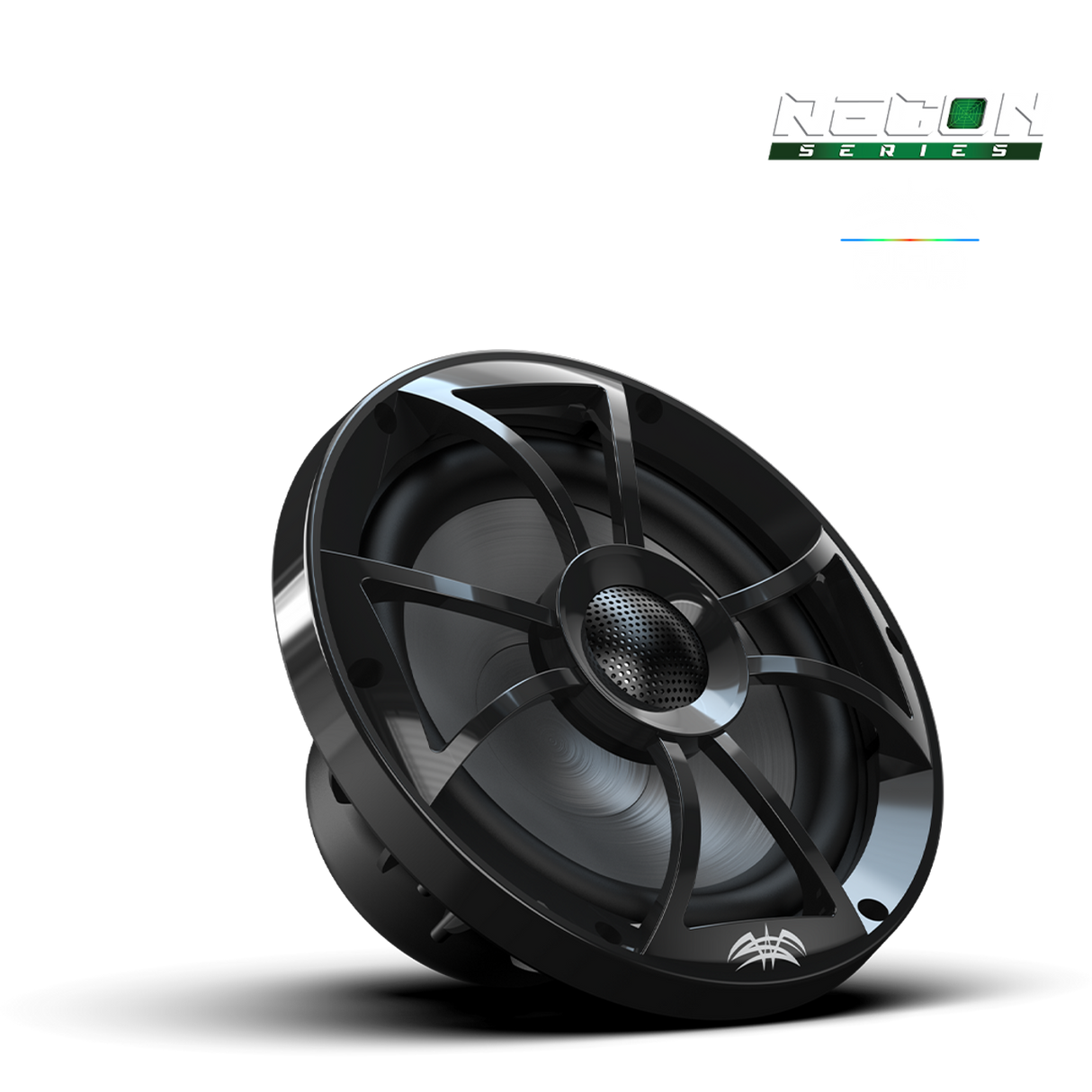 RECON 8-BG RGB | RECON™ Series 8-inch High-Output Component Style Coaxial Speakers w/ XS-Black RGB Grilles