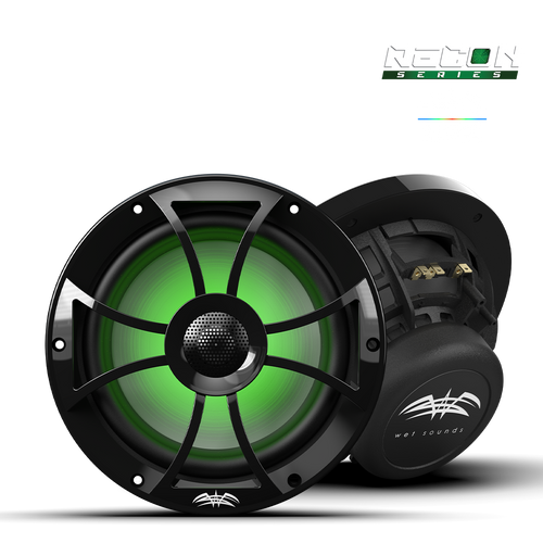 RECON 8-BG RGB | RECON™ Series 8-inch High-Output Component Style Coaxial Speakers w/ XS-Black RGB Grilles