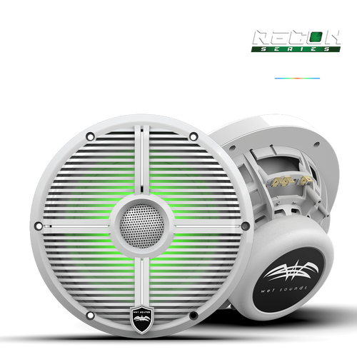 RECON 8 XW-W RGB | RECON™ Series 8-inch High-Output Component Style Coaxial Speakers w/ XW-White RGB Grilles