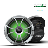 RECON 8-S RGB | RECON™ Series 8-inch High-Output Component Style Coaxial Speakers w/ XS-Silver RGB Grilles