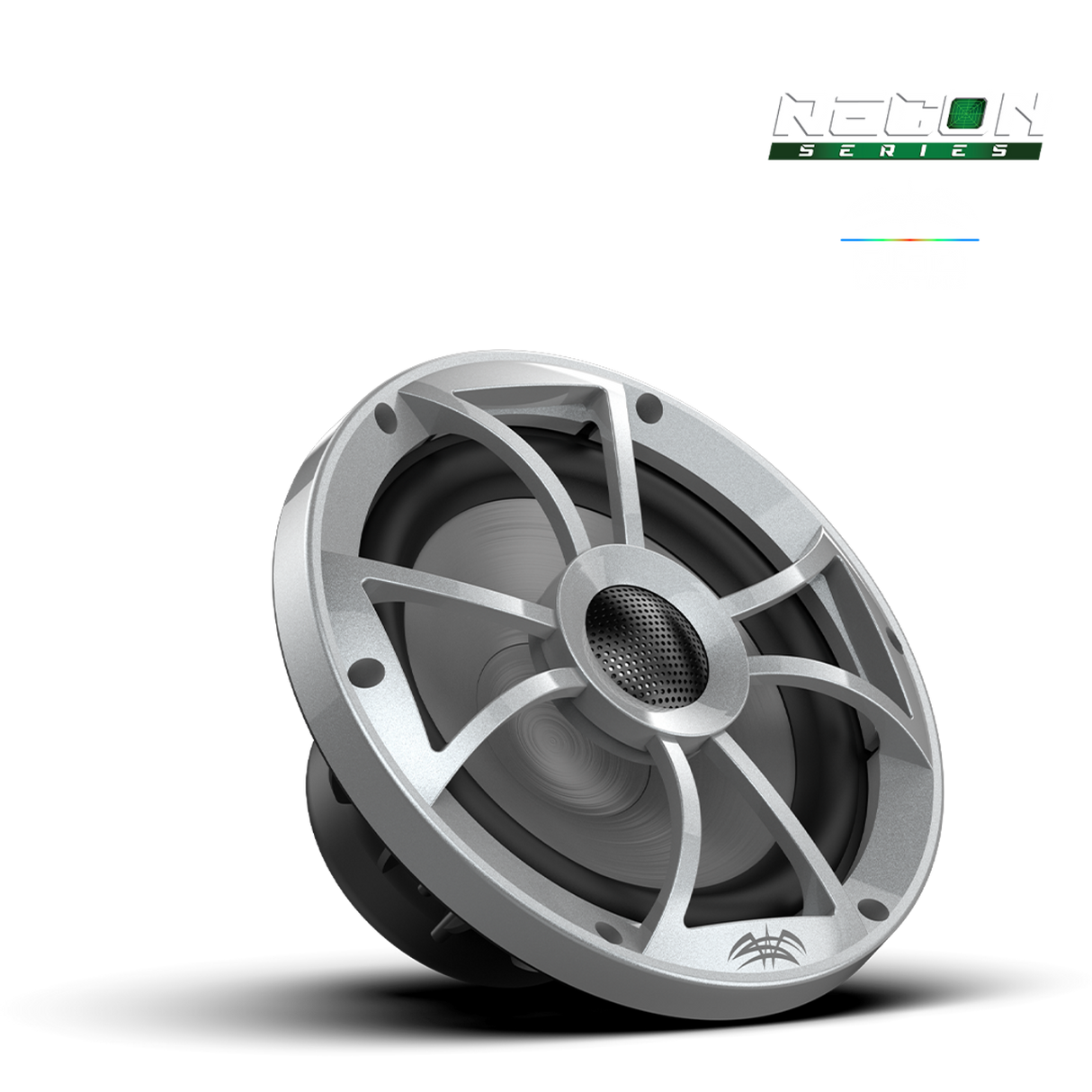 RECON 8-S RGB | RECON™ Series 8-inch High-Output Component Style Coaxial Speakers w/ XS-Silver RGB Grilles