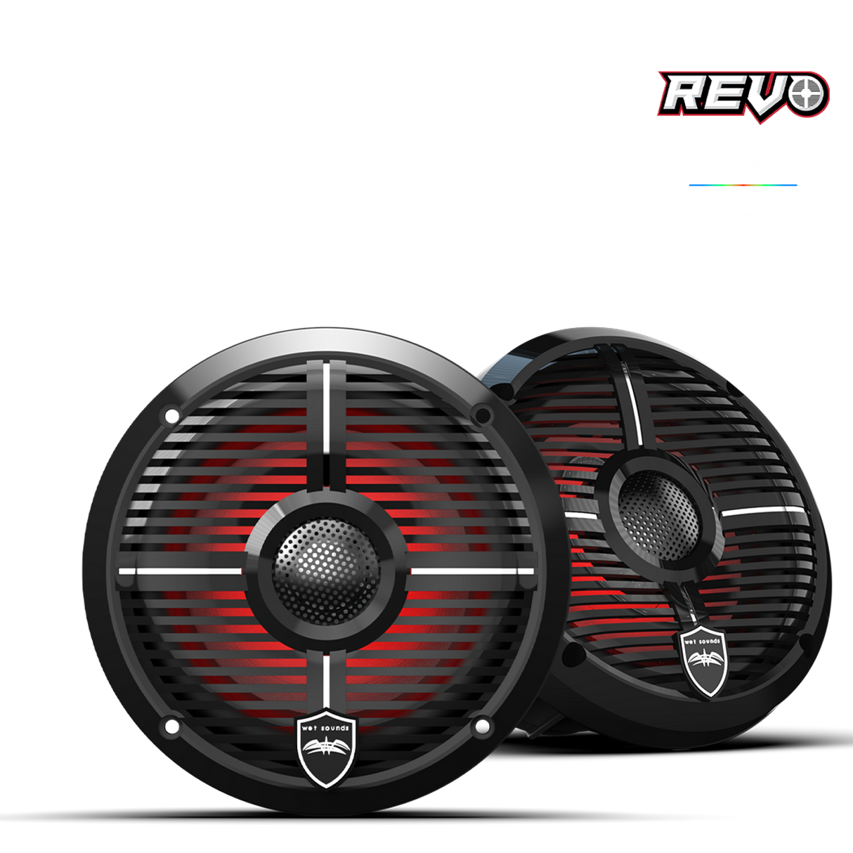 REVO 6 XW-B V3 | REVO Series 6.5-inch High-Output Component Style Coaxial Speakers w/ XW-Black RGB Grilles