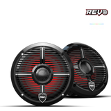 REVO 6 XW-B V3 | REVO Series 6.5-inch High-Output Component Style Coaxial Speakers w/ XW-Black RGB Grilles