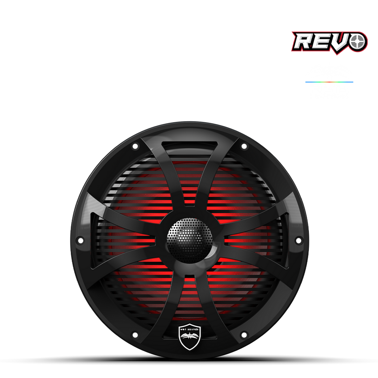 REVO 8 SW-B V3 | REVO Series 8-inch High-Output Component Style Coaxial Speakers w/ SW-Black RGB Grilles