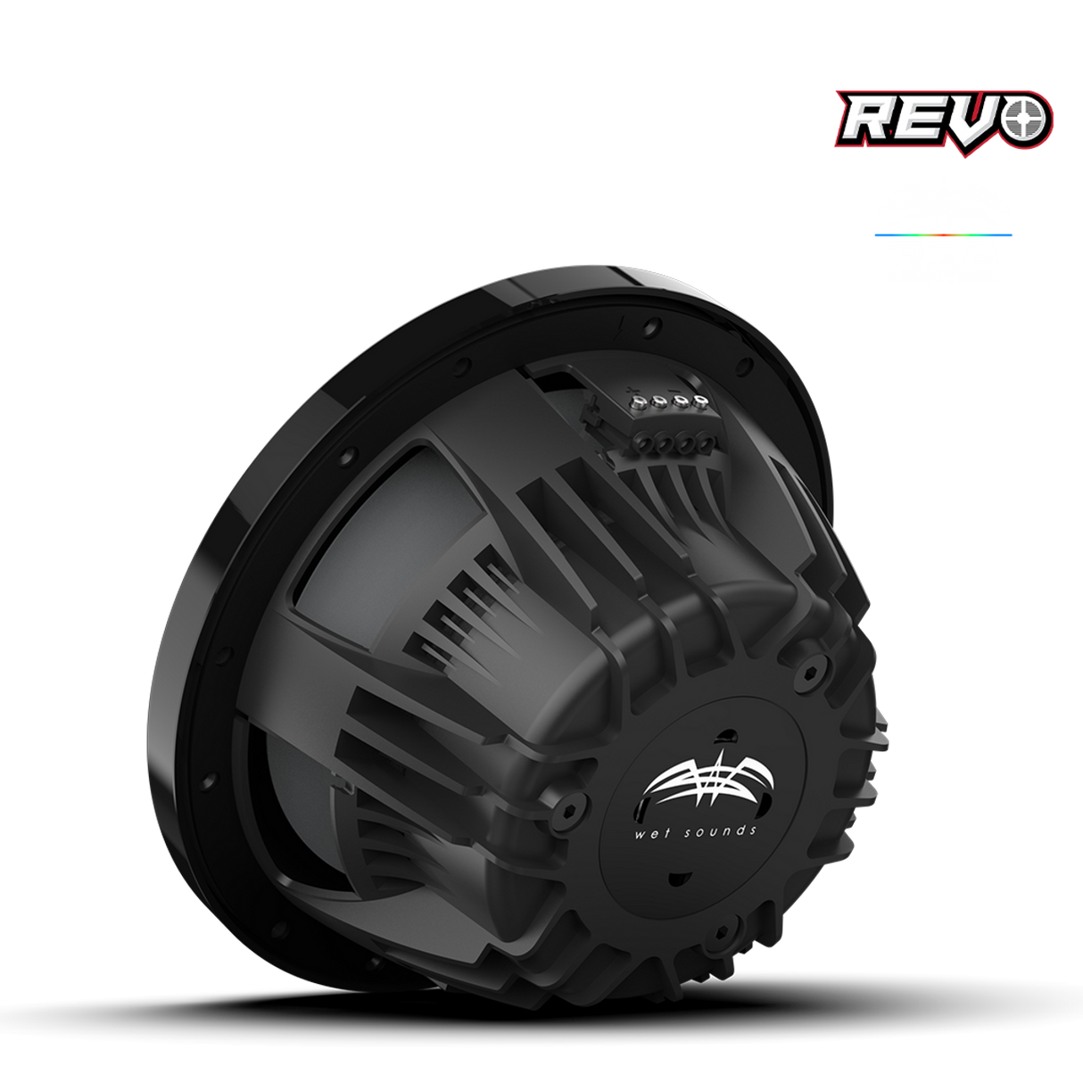 REVO CX-10 XS-B-SS S2 | REVO Series 10-inch High-Output Component Style Coaxial Speakers w/ XS-Black-Stainless Steel RGB Grilles