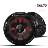 REVO CX-10 SW-B S2 | REVO Series 10-inch High-Output Component Style Coaxial Speakers w/ SW-Black RGB Grilles