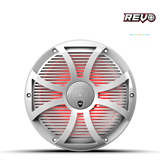 REVO CX-10 SW-W S2 | REVO Series 10-inch High-Output Component Style Coaxial Speakers w/ SW-White RGB Grilles