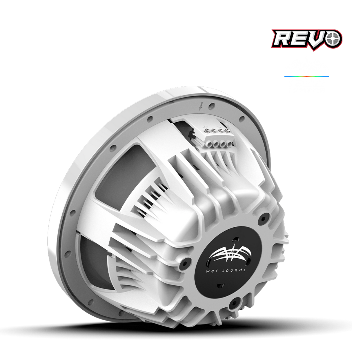 REVO CX-10 XW-W S2 | REVO Series 10-inch High-Output Component Style Coaxial Speakers w/ XW-White RGB Grilles