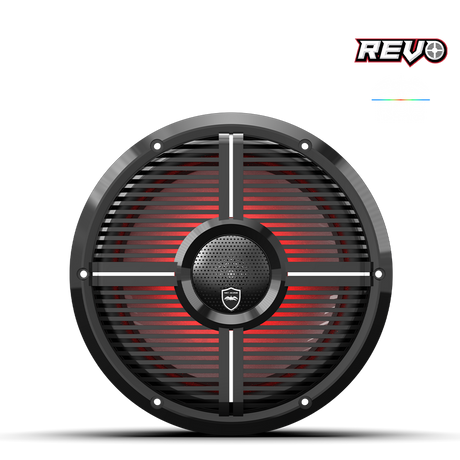 REVO CX-10 XW-B S2 | REVO Series 10-inch High-Output Component Style Coaxial Speakers w/ XW-Black RGB Grilles