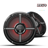 REVO CX-10 XW-B S2 | REVO Series 10-inch High-Output Component Style Coaxial Speakers w/ XW-Black RGB Grilles