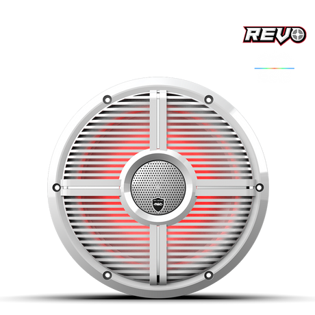 REVO CX-10 XW-W S2 | REVO Series 10-inch High-Output Component Style Coaxial Speakers w/ XW-White RGB Grilles