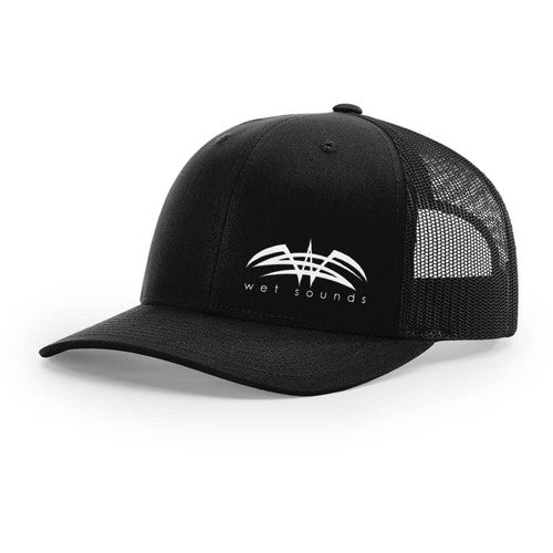 Richardson Youth Snap Back Cap - Black w/White Offset Wet Sounds Logo