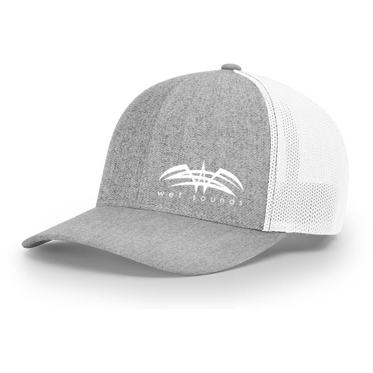 Richardson Youth Snap Back Cap - Heather Gray & White w/White Offset Wet Sounds Logo